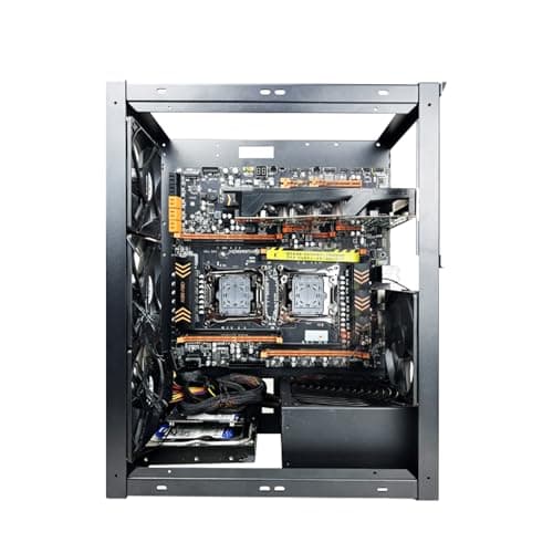 Image of Motherboard Rack, Steel Cooling Case, DIY PC Motherboard Case, Open Chassis Support with Good Heat Dissipation, Chass Set