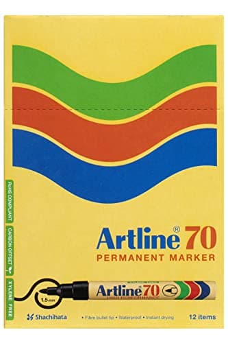 Image of Artline 70 Permanent Marker Xylene-free Bullet Tip 1.5mm Line Black Ref A701 [Pack of 12]