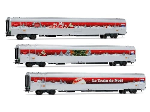 Image of Jouef HJ4200 SNCF, 3-unit pack "Train de Noel – Coca-Cola 2010", ep. VI, Coach rolling stock