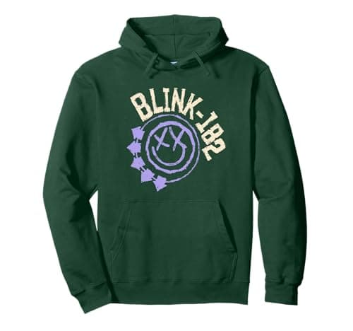 Image of Official Blink-182 Purple Smiley Logo Pullover Hoodie