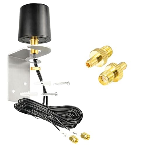 Image of BOOBRIE 5G LTE MIMO Antenna Outdoor 698-6000MHz High-Performance Omnidirectional External Aerial 5dBi Gain with 5M Dual Low-Loss BMR100 Cable & SMA TS9 Adapters for 4G/5G Routers Broadband IoT & CCTV