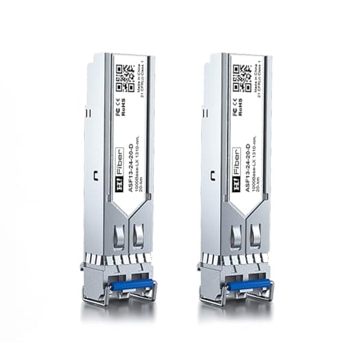 Image of 2 pack, 1000BASE-LX SFP Transceiver, SFP to LC, 1.25G singlemode module Compatible with Cisco GLC-LH-SM/GLC-LH-SMD, MA-SFP-1GB-LX20, Ubiquiti UniFi UF-SM-1G, Mikrotik S-31DLC20D, Netgear AGM732F...