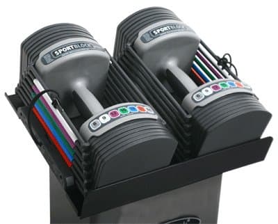 Image of PowerBlock Sport 24 Adjustable Dumbbells | Adjustable Dumbbell Set by Power Block | 1.5 kg to 11 kg Adjustable Dumbbells | 2020 Model