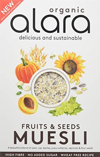 Image of Alara Wholefoods Fruits & Seeds Organic Muesli, 650 g, Pack of 6