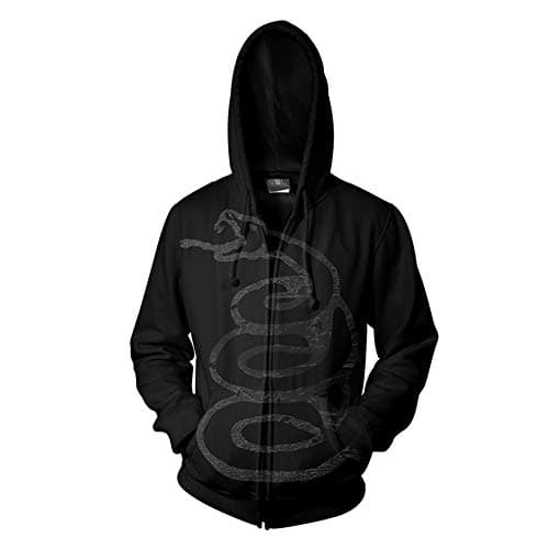 Image of Rock Off officially licensed products Metallica Black Album Burnished Official Unisex Hoodie Hooded Top (X-Large)