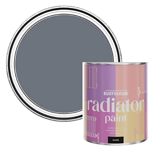 Image of Rust-Oleum Grey Heat Resistant Radiator Paint in Gloss Finish - Marine Grey 750ml