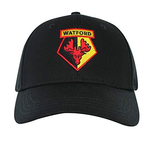 Image of Official Watford FC (Premier League) Football Crest Baseball Cap (100% Cotton & Adjustable)
