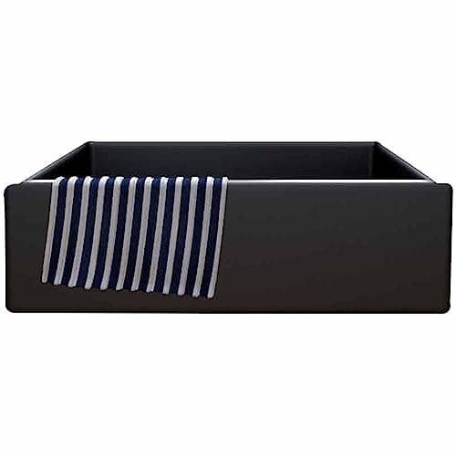 Image of LSC Intermediate Anthracite Grey 500x400x145 Ceramic Belfast Butler Kitchen Sink & Waste