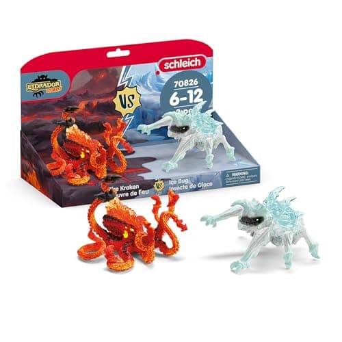 Image of SCHLEICH 70826 Ice Bug vs. Fire Kraken, from 7 years ELDRADOR CREATURES - Figurine, 31 x 16 x 18 cm