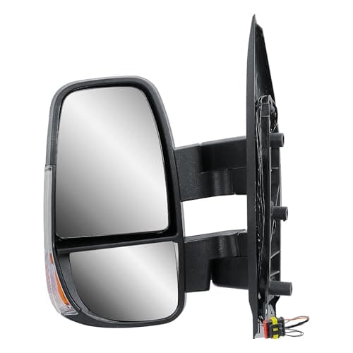 Image of Replacement Passenger Left Side N/S Door Wing Mirror Manual Adjustment No Heated with Temperature Sensor for IVECO Daily 2014-2025