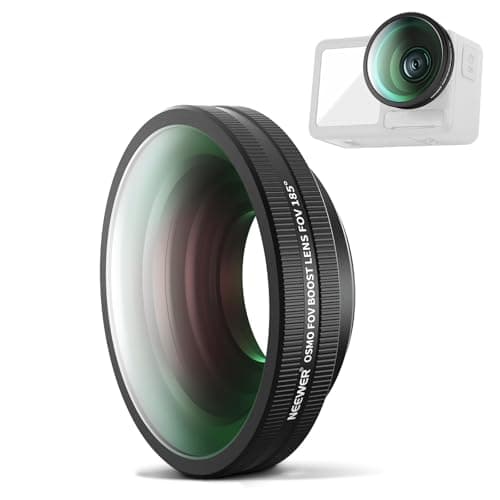Image of NEEWER OSMO Action FOV Boost Lens, 185° FOV Wide Angle Lens Compatible with DJI OSMO Action 4/5 Pro Accessories, Threaded Attachment Coated Action Camera Lens, FL-B30