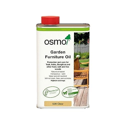 Image of Osmo Garden Furniture Oil Clear Satin 028 1 Litre