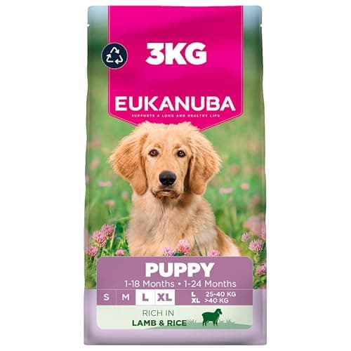 Image of Eukanuba Lamb & Rice - Complete Dry Puppy Food - For Large & Giant Breed Dogs 3KG