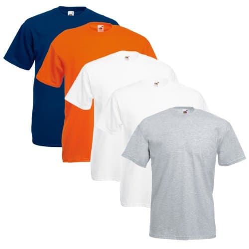 Image of Fruit of the Loom Original T Logo Men's T-Shirt, Pack of 5 - - XX-Large