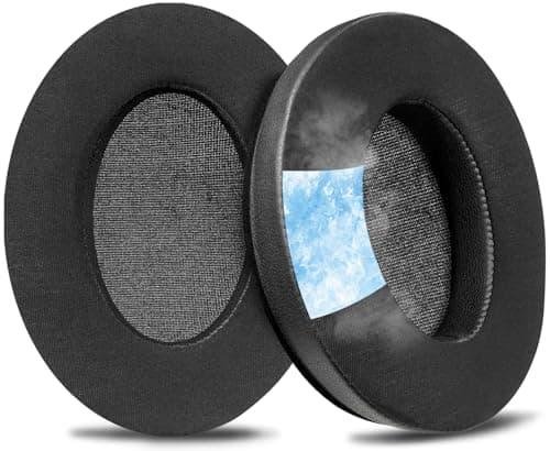 Image of SOULWIT Earpads Replacement for Sennheiser HD201/HD201S/HD206/HD200 Pro/HD180/HD418/HD419/HD421/HD428/HD429/HD438/HD439/HD448/HD449/HD451/HD461/HD471 Headphones, Ear Pad Cushions with Ice Silk Fabric