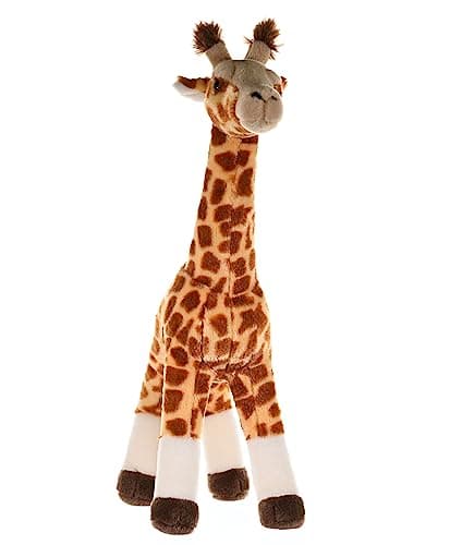 Image of Wild Republic Standing Giraffe Plush Soft Toy, Cuddlekins Cuddly Toys, Gifts for Kids, Brown, White, Black, 43 cm, 16"