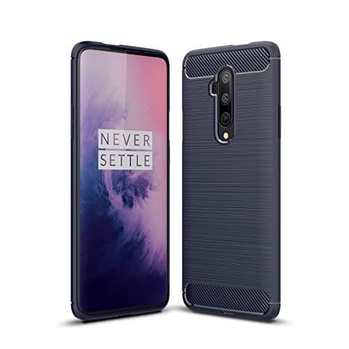 Image of CruzerLite Case for OnePlus 7T Pro, Carbon Fiber Texture Design, Anti-Scratch Shock Absorption, Blue