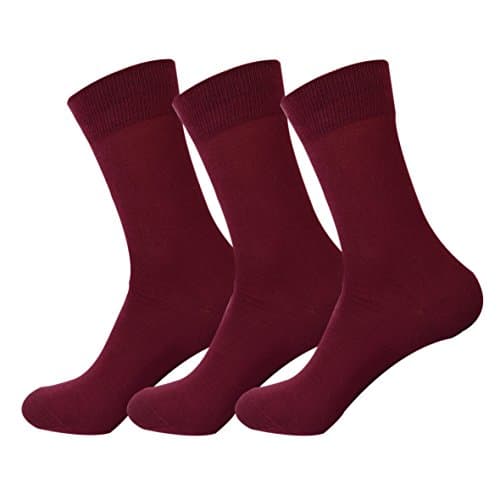 Image of Jasmine Silk 3 Pairs Supersoft Mens 100% Bamboo Socks Thermal Sock 6.5-11 (Burgundy)