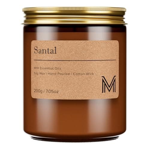 Image of M&SENSE Scented Candles Gifts for Women 200g Natural Soy Wax Candles Long Burning Birthday Candle Santal for Birthday Christmas Wedding