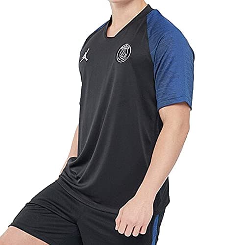 Image of Nike PSG M Nk BRT Strk Top Ss 4Th T-Shirt - Black/Hyper Cobalt/(White) (No Sponsor-PLYR), XX-Large