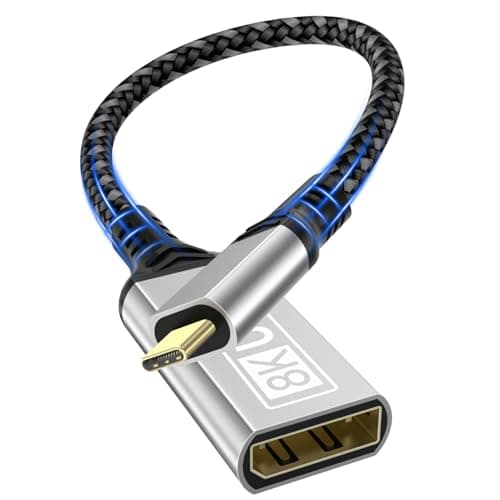Image of layajia USB C to DisplayPort 1.4 Adapter, Type-C to DisplayPort Adapter 8K@60Hz 4K@240Hz Unidirectional Thunderbolt 5/4 to USB C to DP Cable Compatible with iPhone 16, MacBook Pro/Air, iPad, Mac Mini