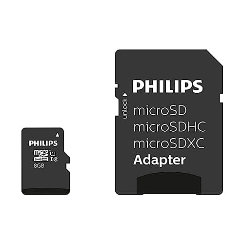 Image of Philips Micro SDHC 8 GB Class 10 Memory Card with Adapter