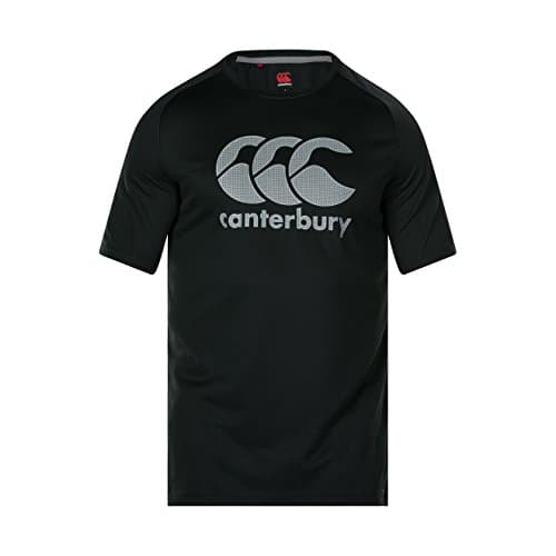 Image of Canterbury Men's Vapodri Large Logo Training T-Shirt, Black, Small, E546649-989-S