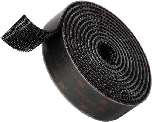 Image of DPM Tapes Dual Lock SJ3550CF Tape Strip - Resealable Fastening Device for Auto, Dashcam, Go Pro, Toll Payment Support , Weather-Resistant - Black, 25.4 mm x 1 m