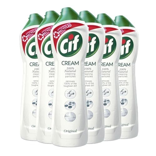 Image of Cif Original Cream Multipurpose Surface Cleaner enriched with a fresh, ocean scent made with 100% natural cleaning particles for gentle and reliable cleaning, Multi Buy 6 Pack