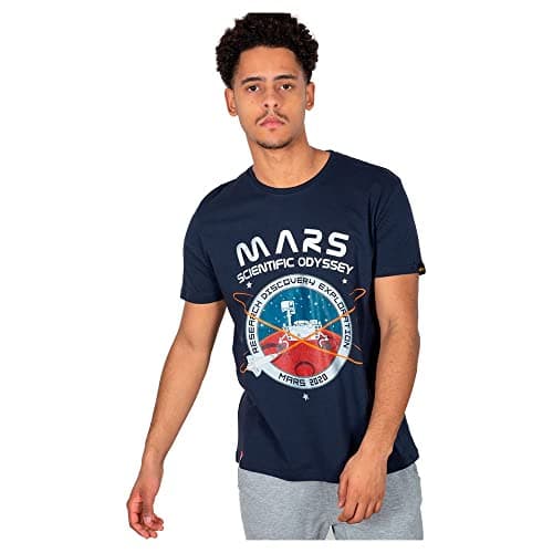 Image of Alpha Industries Mission to Mars T-Shirt for Men, Rep.Blue, M