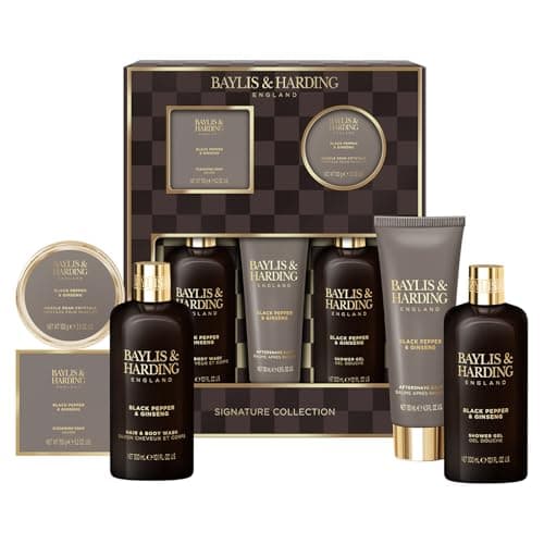 Image of Baylis & Harding Black Pepper & Ginseng Men's Perfect Grooming Pack Gift Set (Pack of 1) - Vegan Friendly