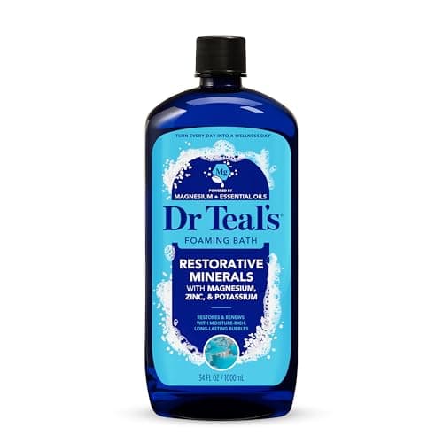 Image of Dr Teal's Foaming Bath with Pure Epsom Salt Restorative Minerals with Magnesium, Potassium, Zinc and Essential Oils 1L