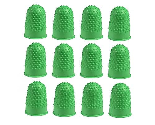 Image of Q-Connect Thimblettes Size 0 Green (Pack of 12)