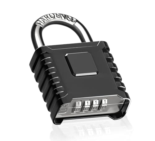 Image of Zenora Heavy Duty Combination Padlock Outdoor Weatherproof 52mm 4 Digit Specially Designed Coded Padlocks with Codes Hardened Steel Shackle