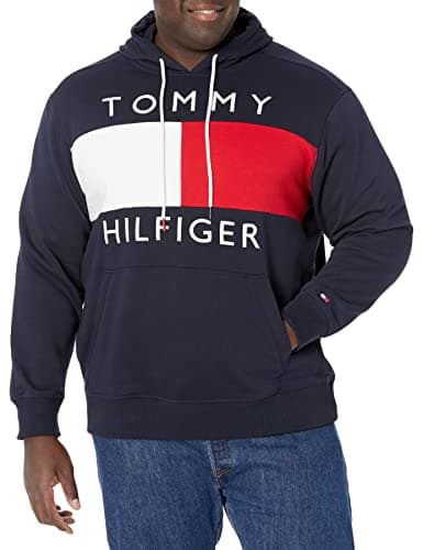 Image of Tommy Hilfiger Denim Brooks Pullover Hoodie Sweatshirt, Desert Sky, 4XL Big