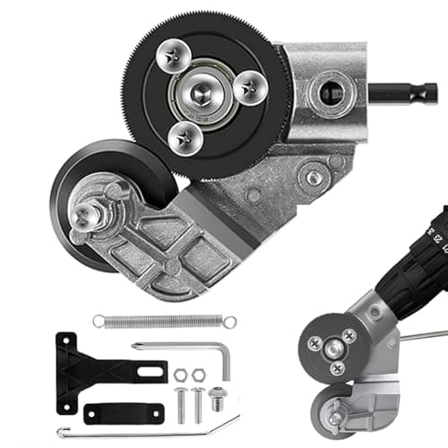 Image of Drill Plate Cutter Attachment - Upgraded Metal Nibbler Drill Shears for Cutting Flat Metal Sheets, Cutter Tool Adapter for Cutting Iron, White Sheet, Steel, Copper, Aluminum