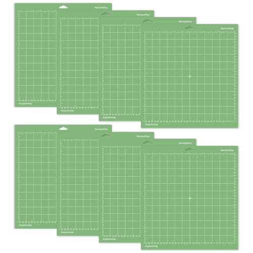 Image of 8PCS Adhesive Replacement Cutting Mats, 12x12 Inch Cutting Machine Accessories, Standard Grip Cutting Mat for Light/Standard/Grip/Fabric Grip Cut, Green