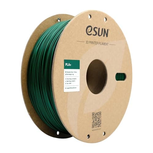 Image of eSUN PLA+ Filament 1.75mm, Enhanced Toughness 3D Printer Filament PLA Plus, Dimensional Accuracy +/- 0.03mm, 1KG Spool (2.2 LBS) 3D Printing Filament for 3D Printers, Green