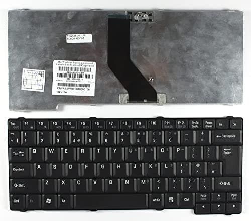 Image of Power4Laptops UK Layout Black Replacement Laptop Keyboard Compatible With Toshiba Satellite L30-10Y