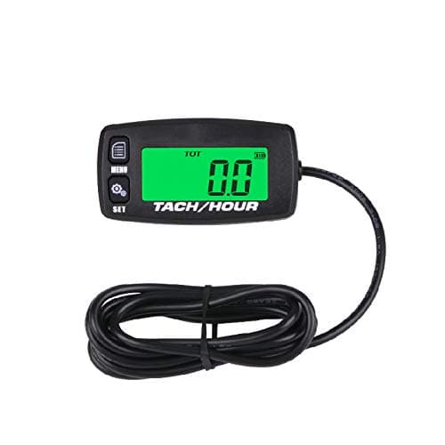 Image of Jayron JR-HM032A Self Powered Digital Tachometer/Inductive/Maintenance/Waterproof/Backlit/Shutdown Hour Meter,Battery Replaceable,for Lawn Mower Tractor Generators and Pneumatic Equipment