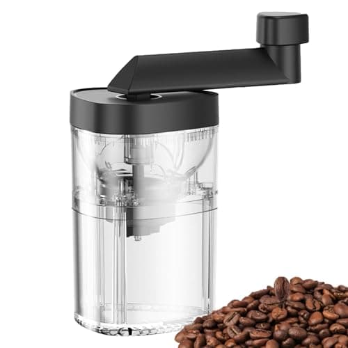 Image of Manual Coffee Grinder - Manual Coffee Grinder 15 X 7 Cm With Adjustable Grind Level | Stainless Steel Ceramic Hand Grinders For Beans, Spices, Cheese | Portable Grinders For Beans Spices Cheese
