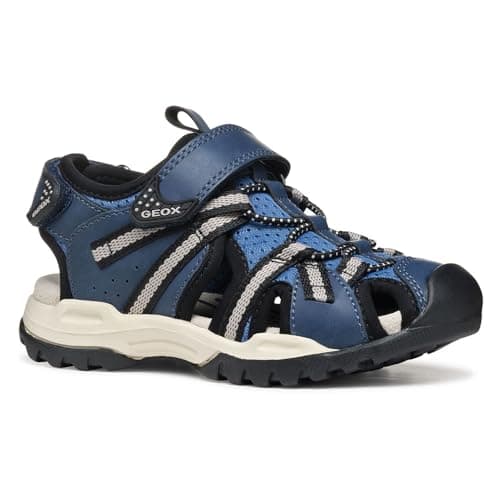 Image of Geox J Borealis BOY B Sandal, Denim/Grey, 9 UK Child