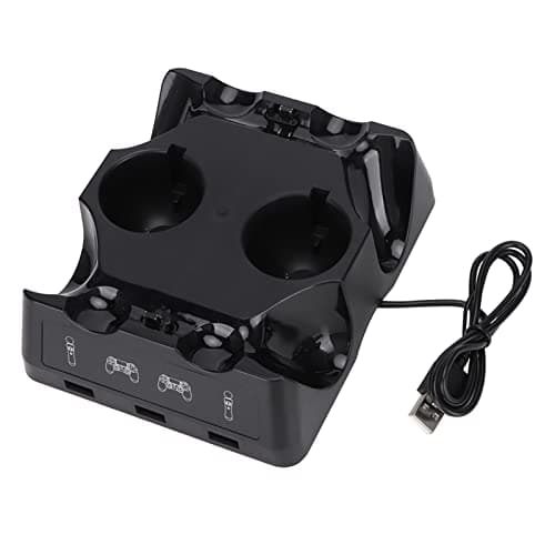 Image of Kuuleyn Ps4 Controller Charger Dc 5v 4-In-1 Charging Dock For Ps4/Ps4 Move/Ps4 Vr Controllers. Includes Four Charging Docks