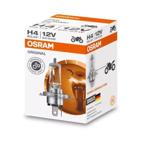Image of OSRAM ORIGINAL H4, halogen-headlamp bulb, 64193, 12V, folding carton box (1 piece)