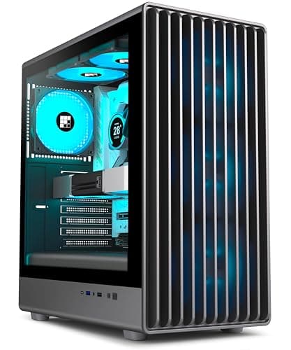 Image of FOIFKIN K6 PC Case ATX with 6 PWM ARGB Fans(3X 140mm and 3X 120mm,Computer Case Mid-Tower,High Airflow,240mm Radiator Support,ATX Case Black,Gaming PC Case,Type-C(Black, K6)