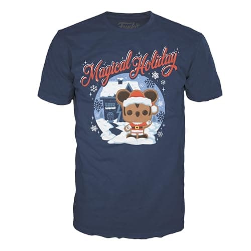 Image of Funko Boxed Tee: Disney Holiday - Santa Mickeyickey - Medium - T-Shirt - Clothes - Gift Idea - Short Sleeve Top for Adults Unisex Men and Women - Official Merchandise Fans Multicolour