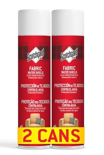 Image of Scotchgard Fabric Transparent Water Shield, 2 Cans x 400ml each - Water Repellent Spray for Clothing and Household Upholstery Items, Long-Lasting