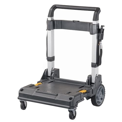 Image of DEWALT TSTAK Trolley Cart with Handle, Swivel 360°, Capacity of Up to 200 lbs (DWST17888) , Black