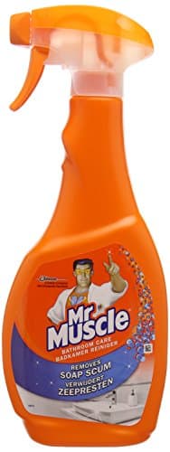 Image of Mr Muscle Bathroom Cleaner, All Purpose Cleaning Spray for Toilets, Showers, Baths & Counters, Disinfect 99.99 Percent of Bacteria, 750 ml, Pack of 6