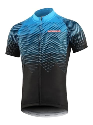 Image of BERGRISAR Men's Cycling Jerseys Tops Short Sleeves Bike Bicycle Shirt 006blue XL